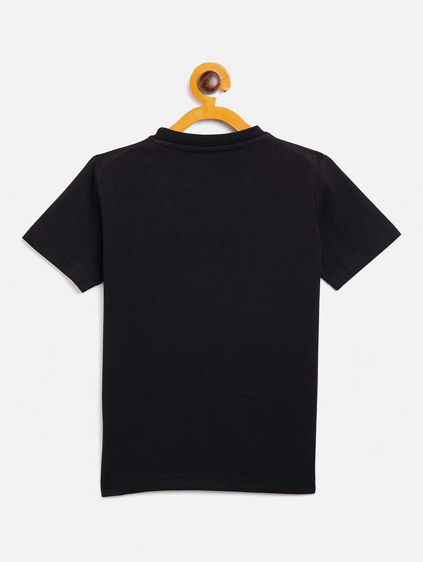 boys black printed t-shirt - 18440082 -  Standard Image - 1