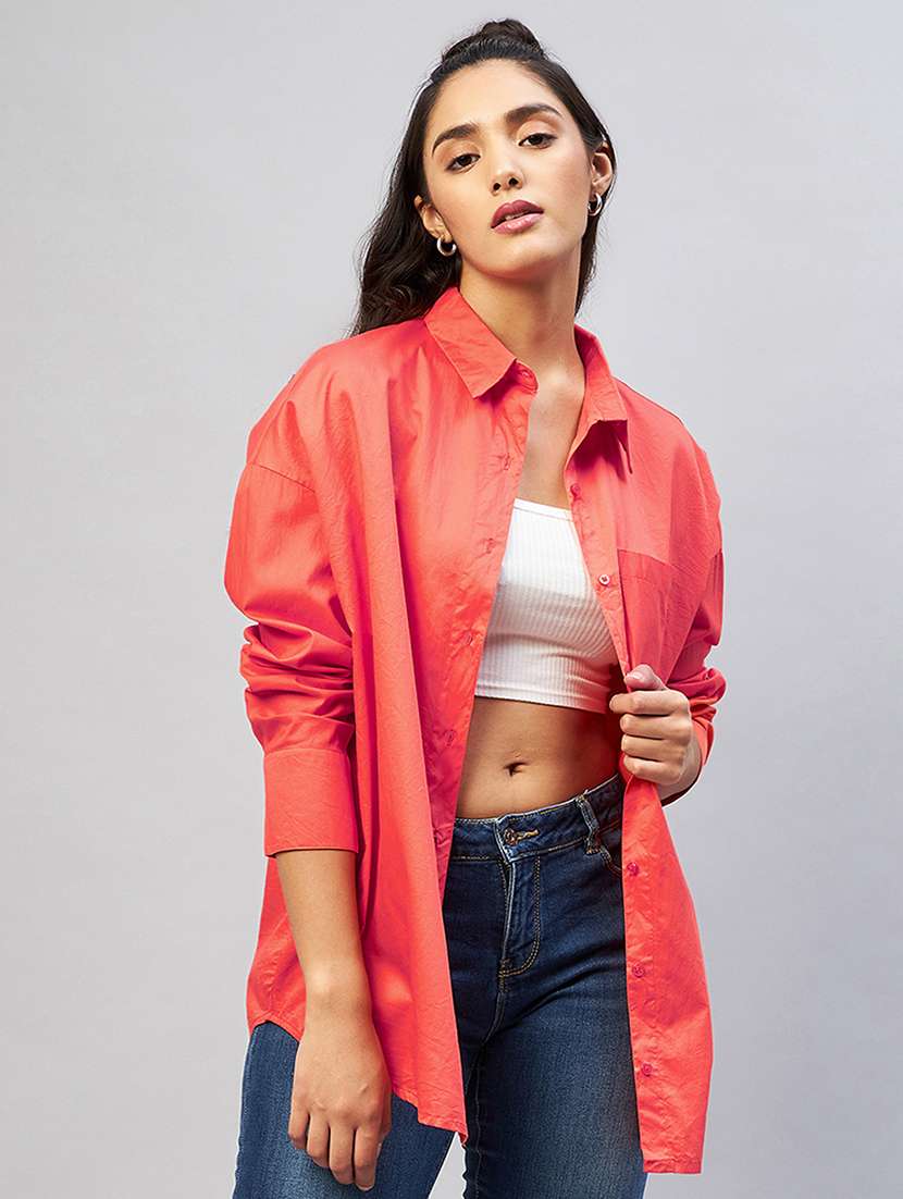 long sleeved solid regular shirt - 18440100 -  Standard Image - 1