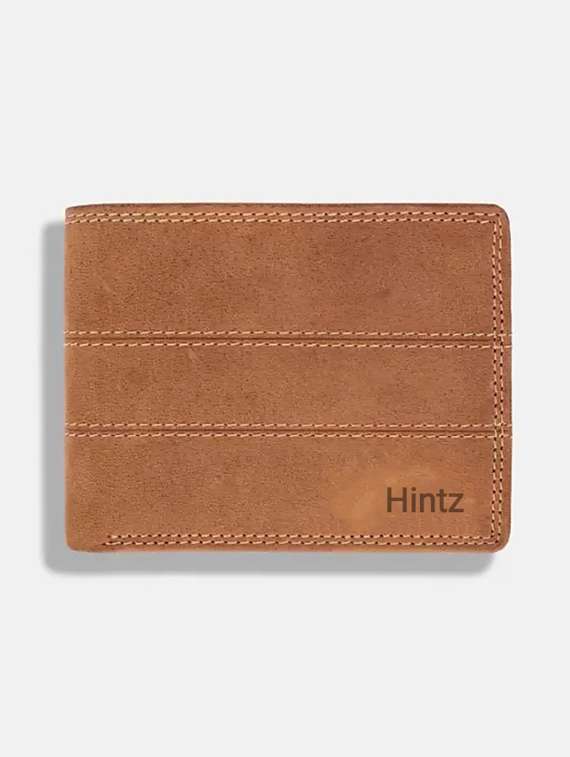 tan genuine leather wallet