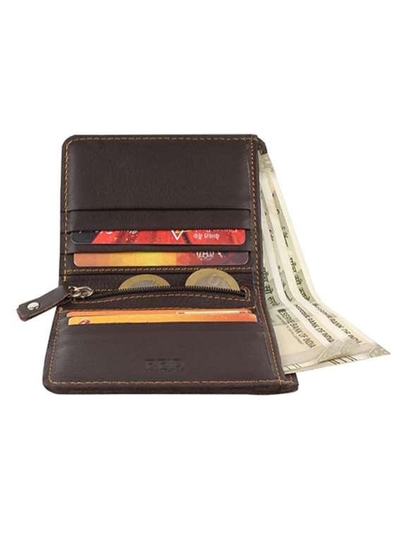 brown genuine leather wallet - 18440168 -  Standard Image - 1