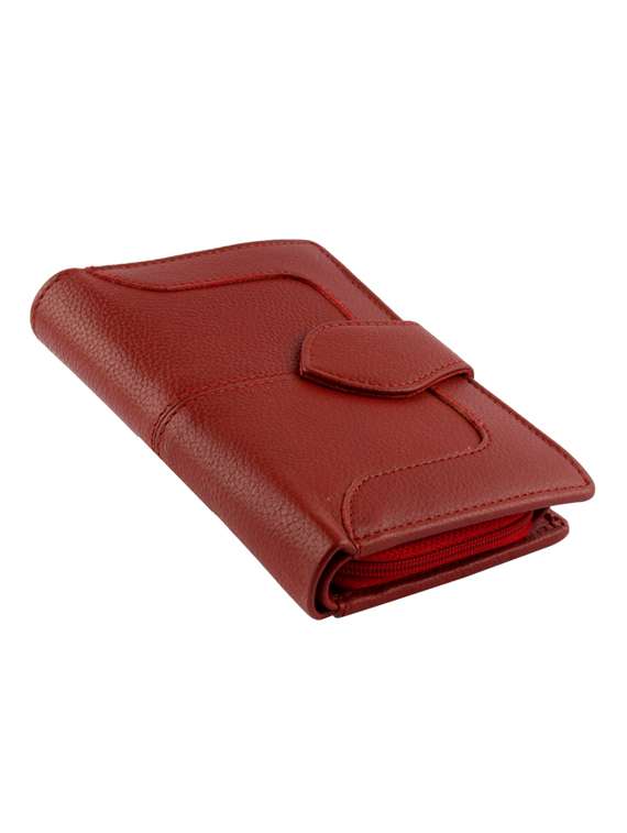red genuine leather wallet - 18440175 -  Standard Image - 1