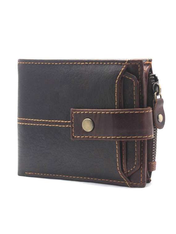 brown genuine leather wallet