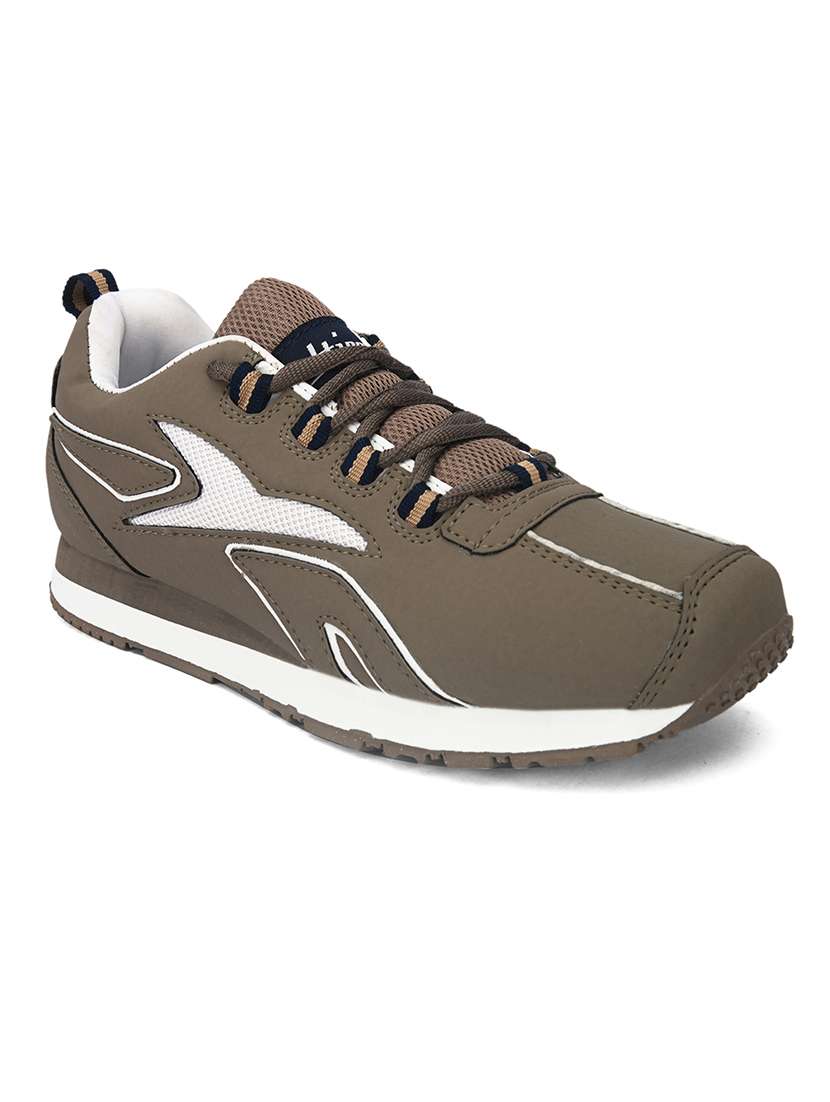 men brown lace up sport shoe