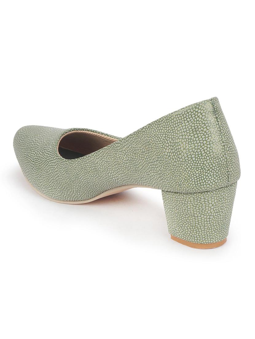 olive green slip on pumps - 18440664 - Standard Image - 1