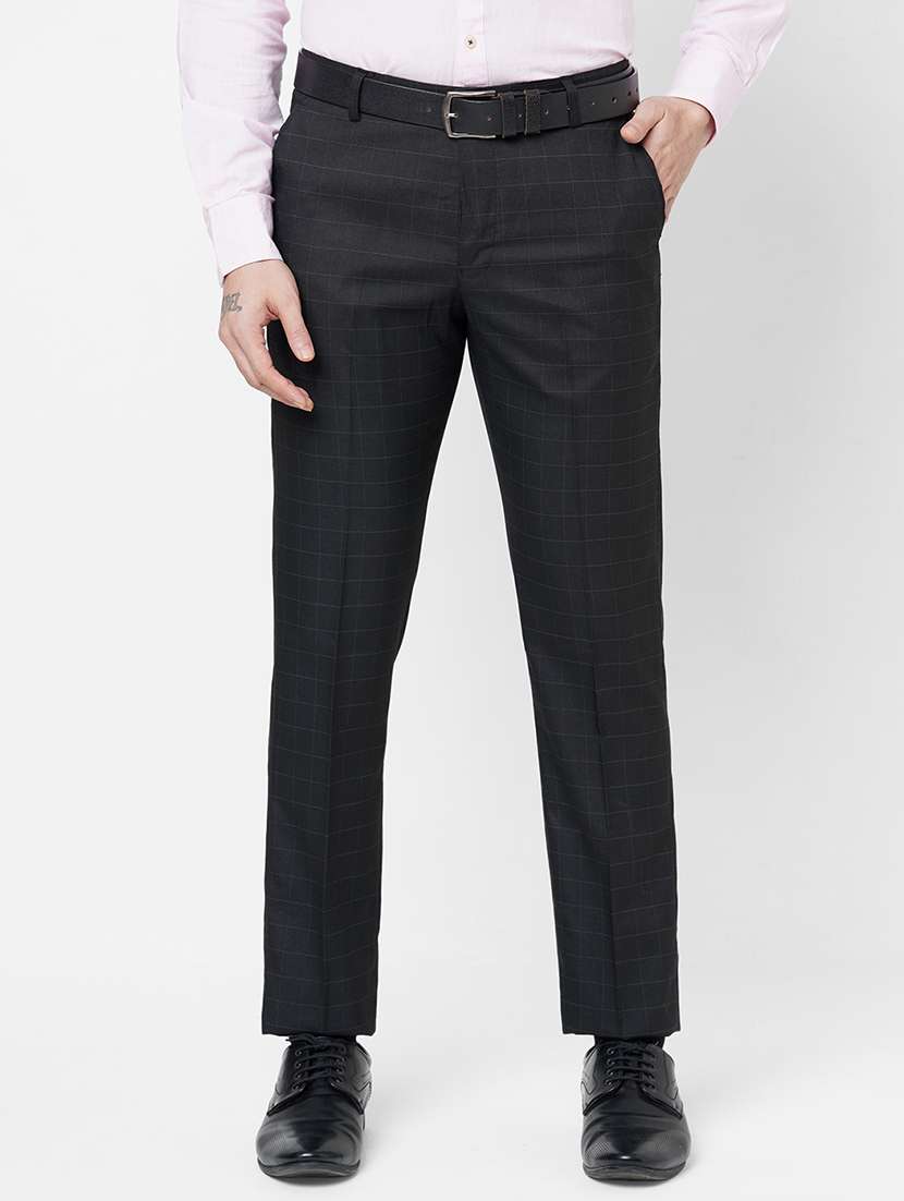 black flat front trousers formal trouser