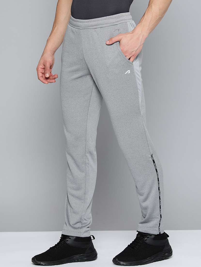 Grey Solid Full Length Track Pant - 18440793 -  Standard Image - 1