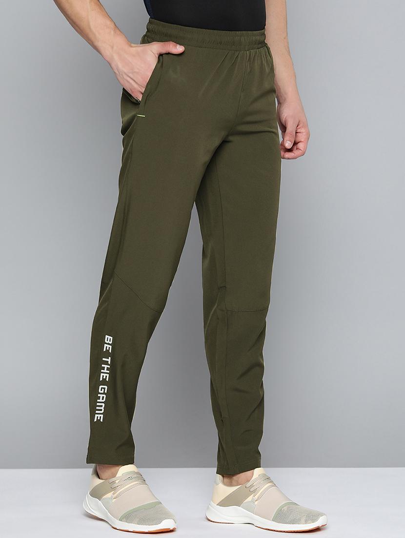 green solid full length track pant - 18440796 - Standard Image - 1