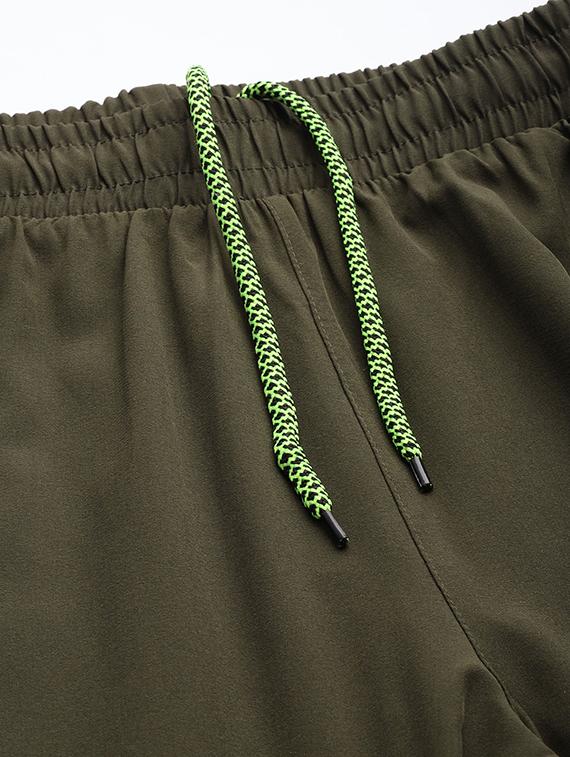 green solid full length track pant - 18440796 - Standard Image - 4