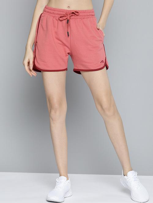 pink solid sports shorts  - 18440822 -  Standard Image - 0