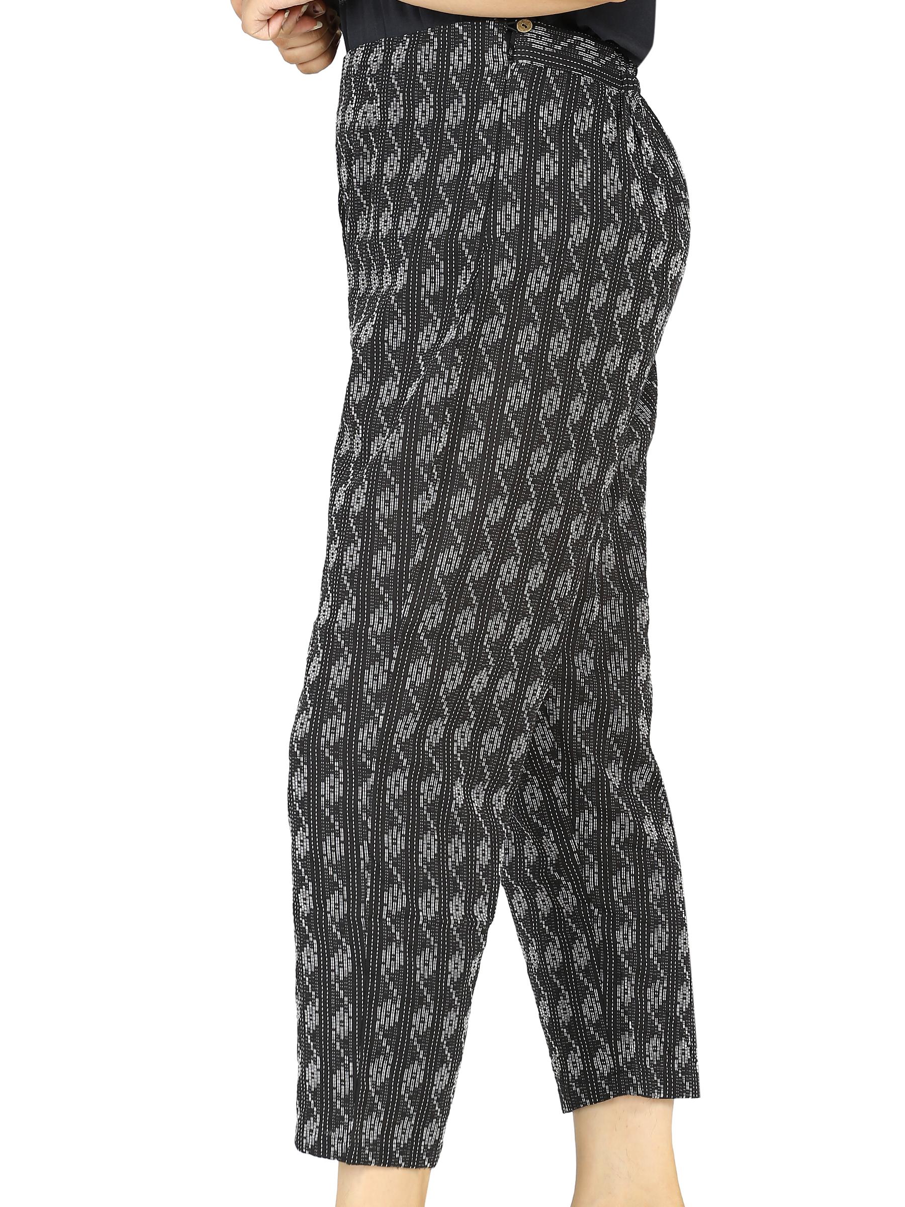 pure cotton women slim fit trouser - 18441722 - Standard Image - 1