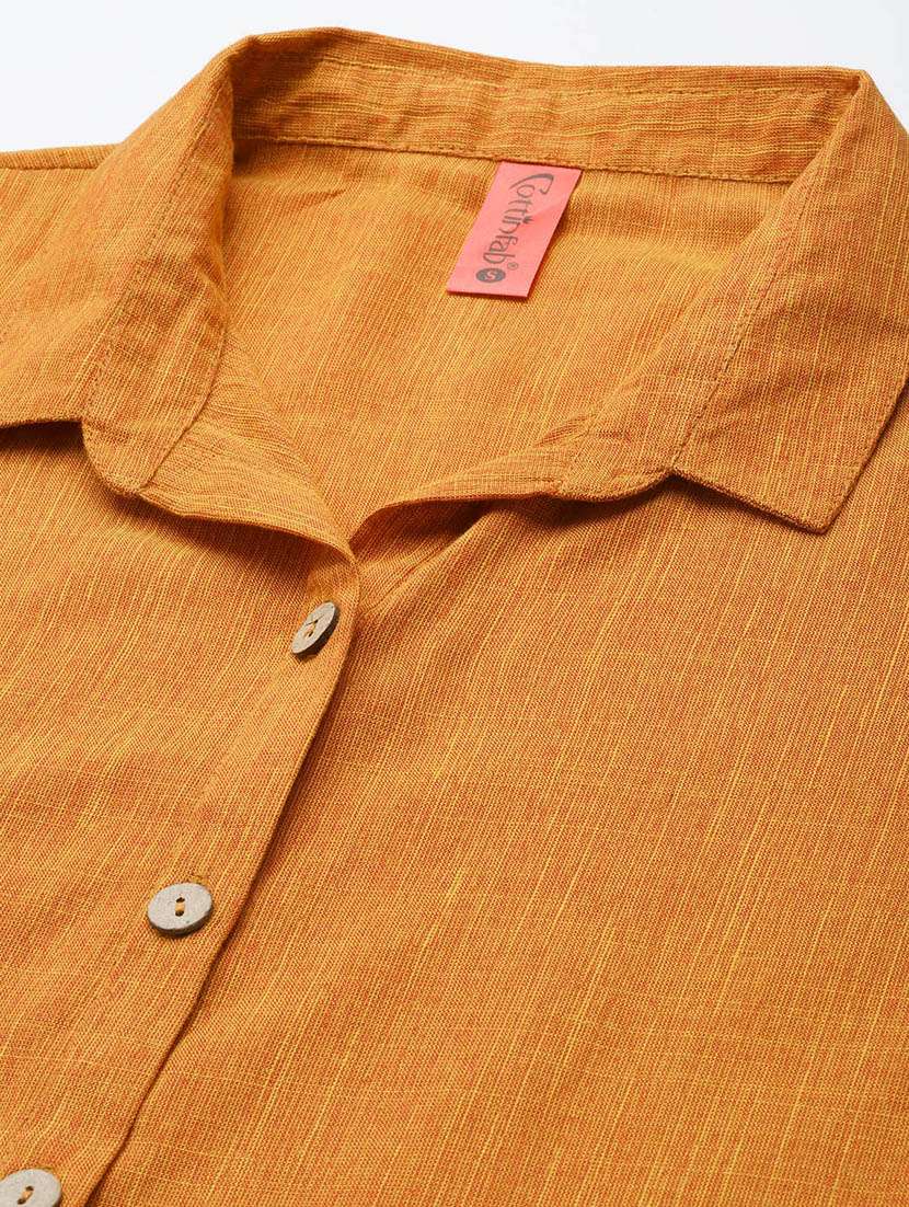 solid ruffled a-line shirt - 18443489 -  Standard Image - 4