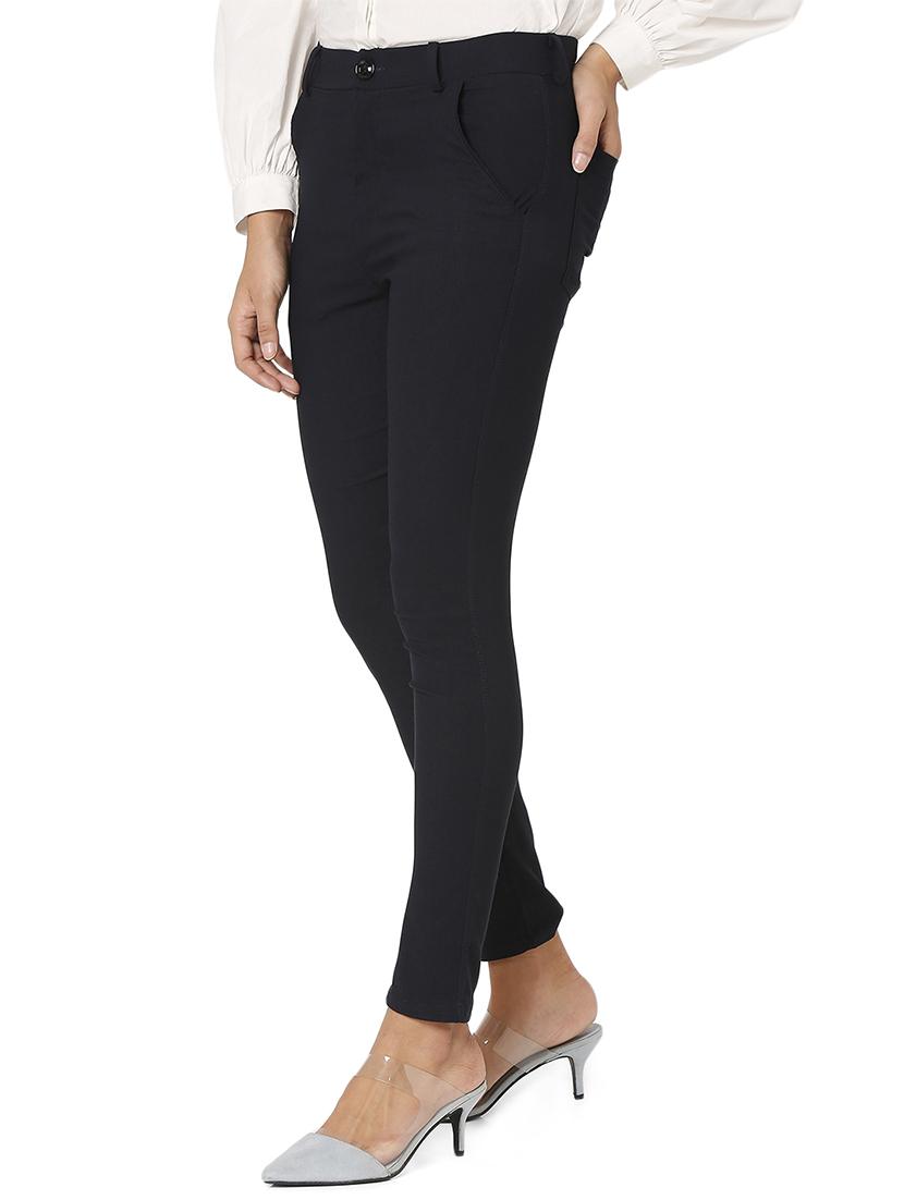 low rise flat front trousers trouser - 18444139 - Standard Image - 1