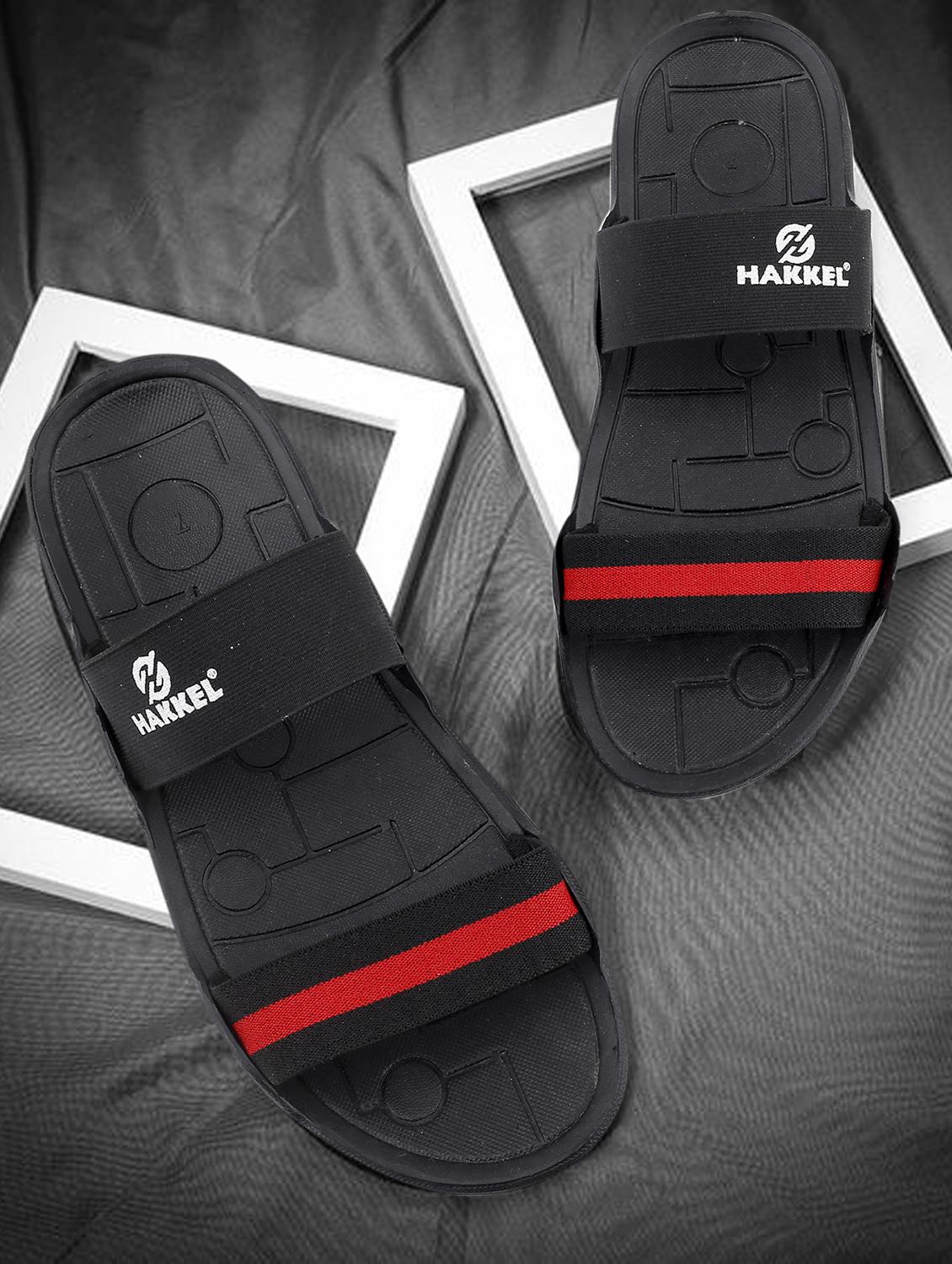 men black stripes slip on flip flop - 18444153 -  Standard Image - 1