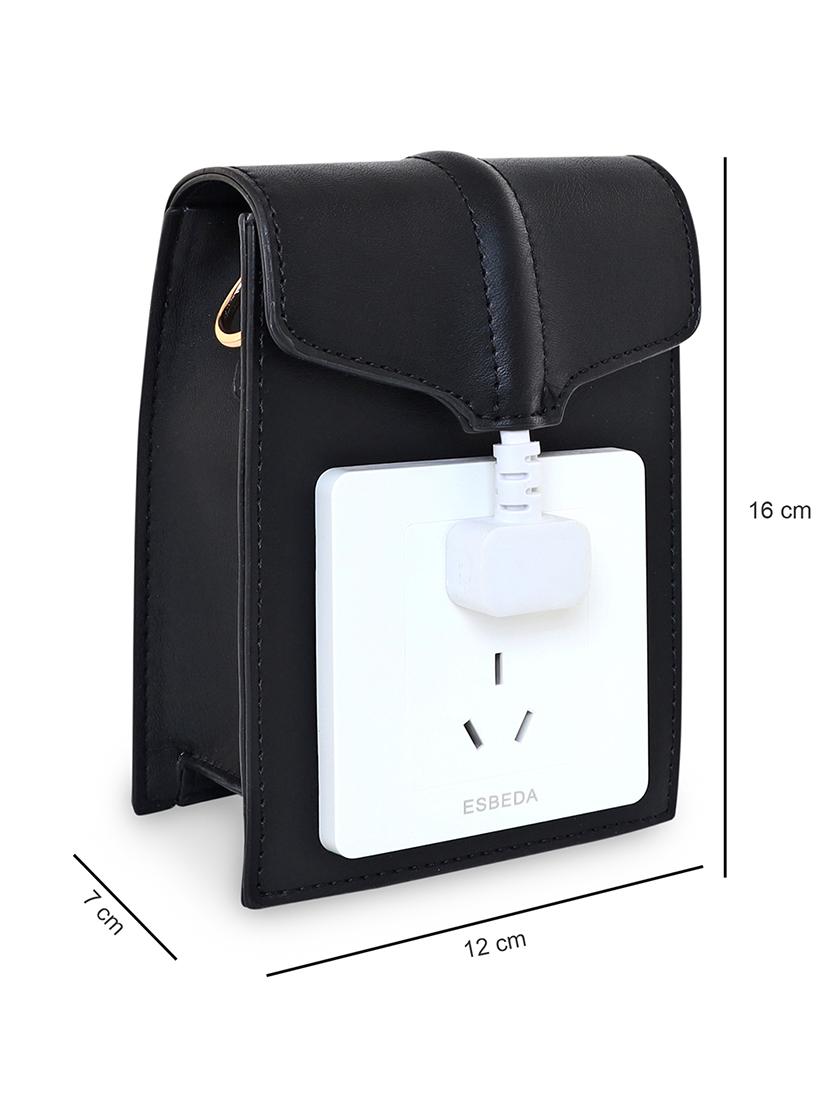 black color block regular sling bag - 18444350 - Standard Image - 4
