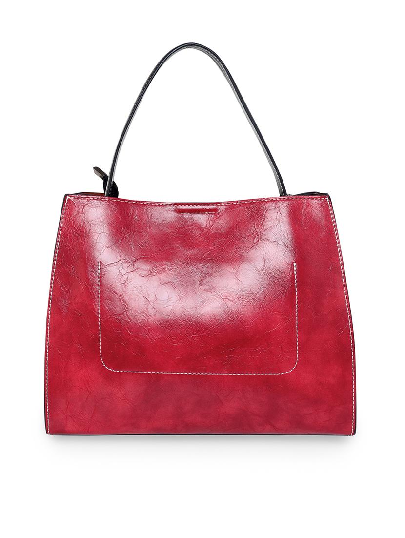 maroon embroidered regular handbag - 18444379 - Standard Image - 1
