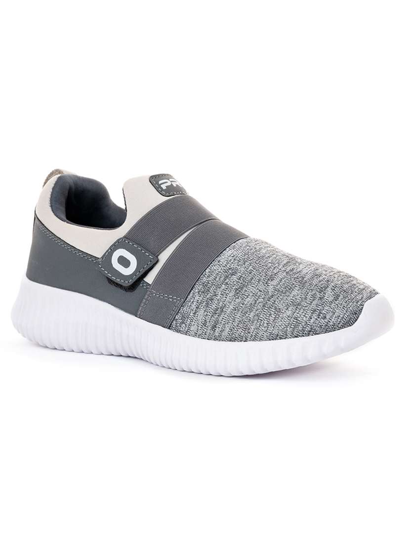 grey walking sports shoes 