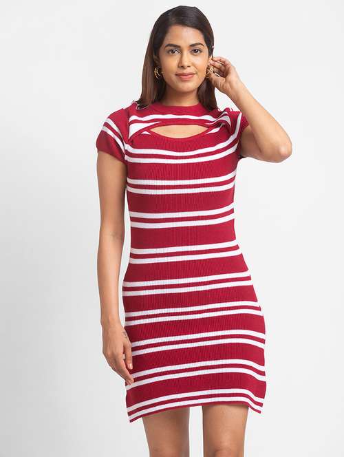women's bodycon striped dress - 18444616 - Standard Image - 0