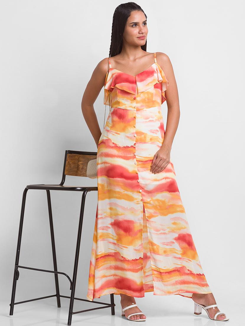 women's fit & flare tropical dress - 18444619 - Standard Image - 4