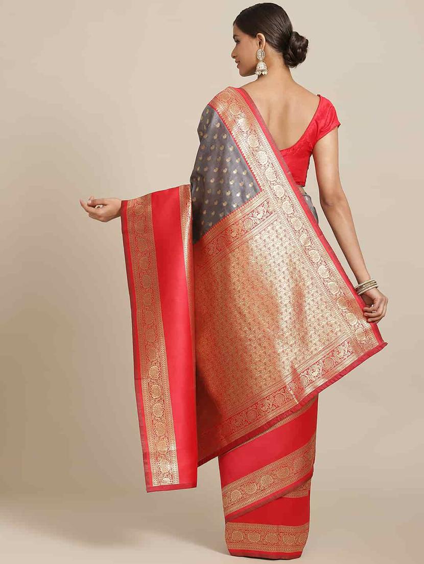 golden zari work banarasi saree - 18444667 -  Standard Image - 1