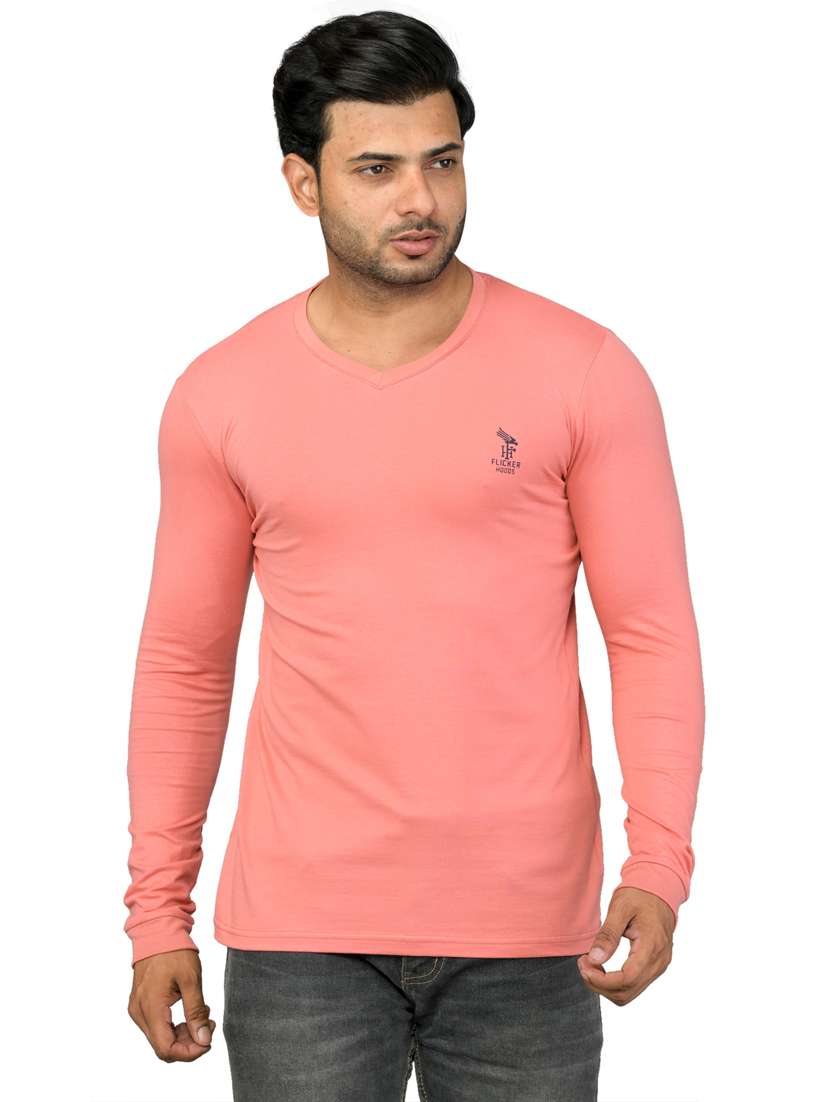 men solid long sleeve t-shirt