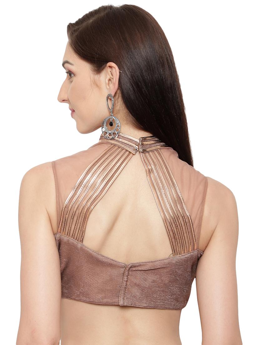shimmery ombre ruffled draped saree with blouse - 18445576 - Standard Image - 4