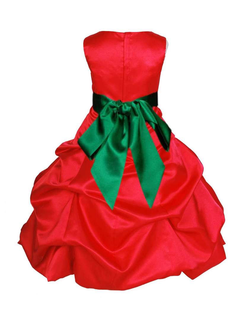 girls red solid layered party gown - 18445712 -  Standard Image - 1