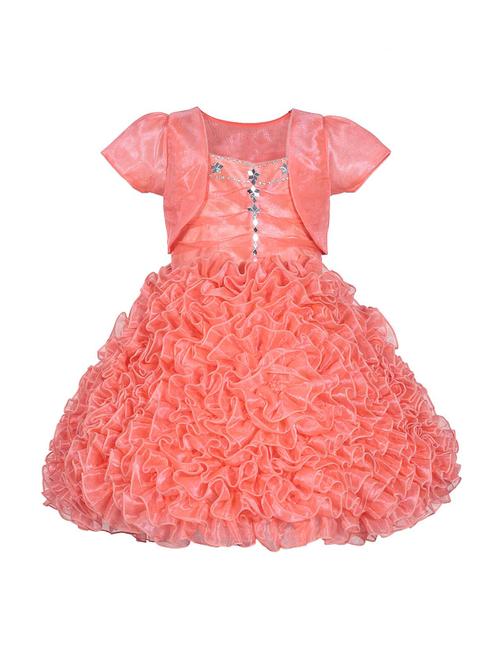 girls square neck short sleeves frock - 18445748 -  Standard Image - 0