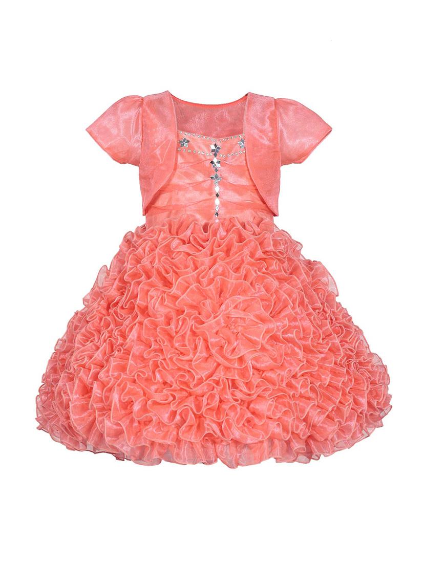 girls square neck short sleeves frock