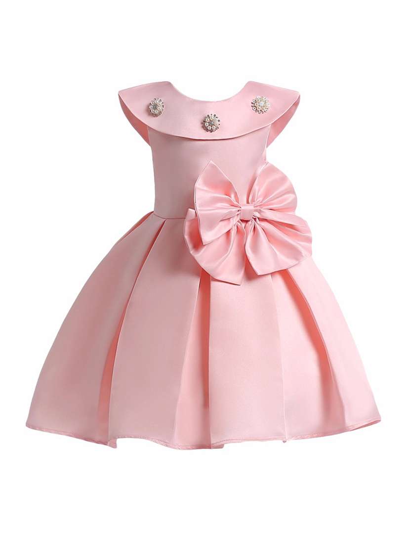 Girls Round Neck Sleeveless Frock