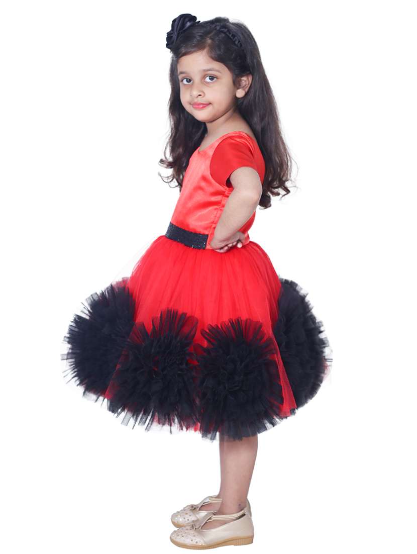 girls round neck short sleeves frock - 18445772 -  Standard Image - 1