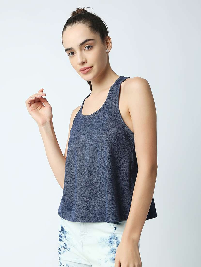 sleeveless solid regular tee