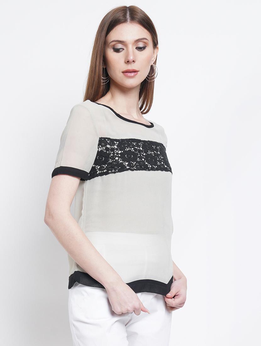 women's straight round neck top - 18446800 - Standard Image - 1