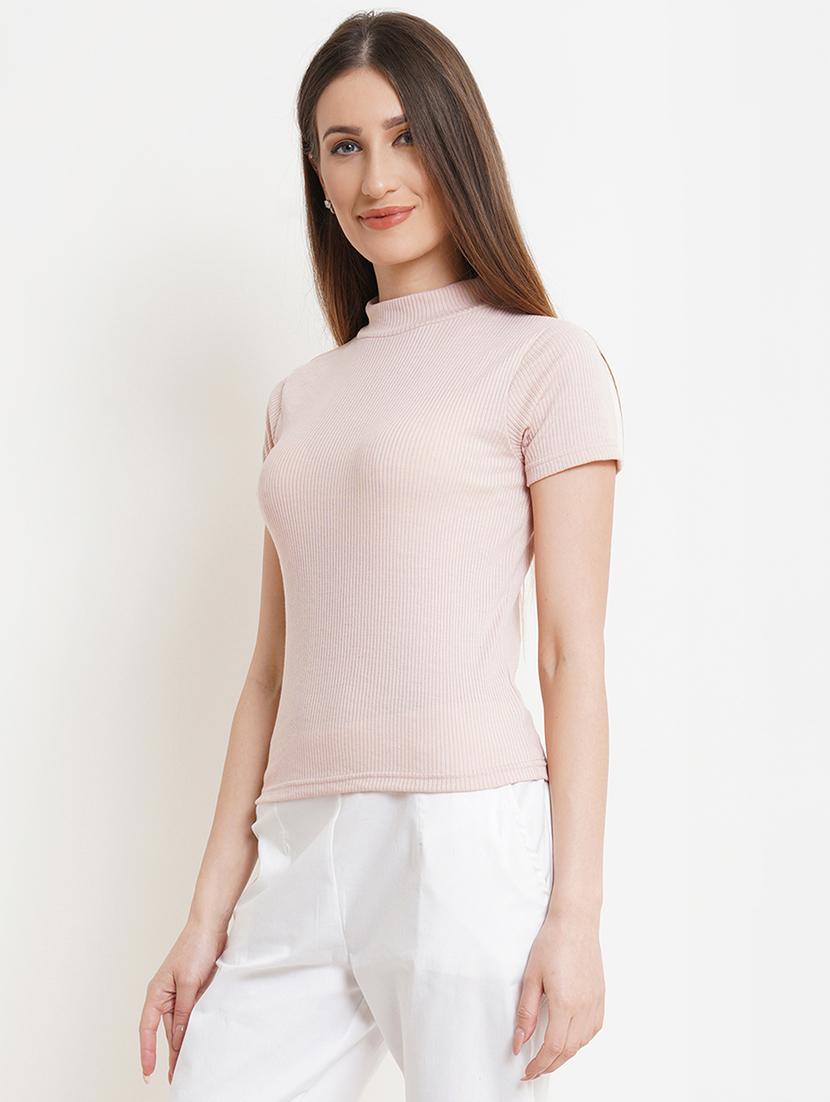 women's straight high neck top - 18446803 - Standard Image - 1