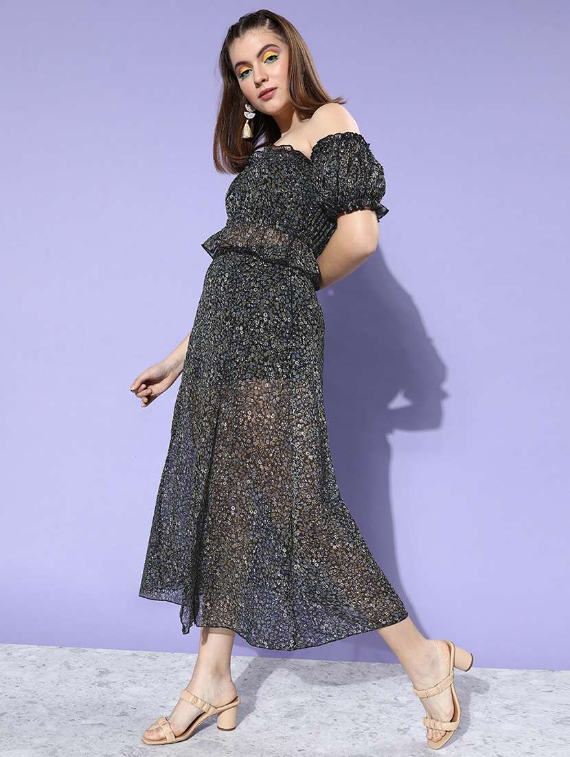 mid rise printed side slit skirt  - 18446953 -  Standard Image - 1
