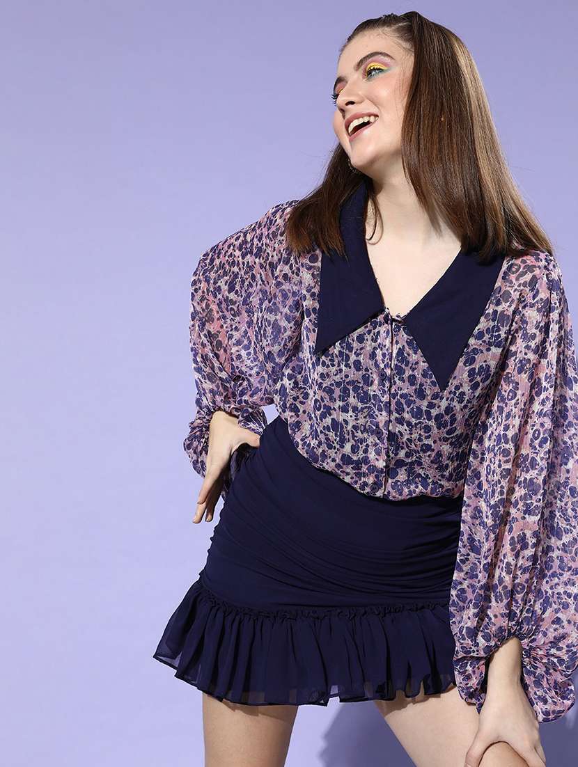 mid rise solid peplum skirt 