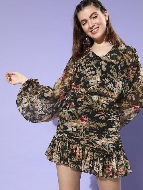 mid rise tropical peplum skirt - 18446956 - Standard Image - 0