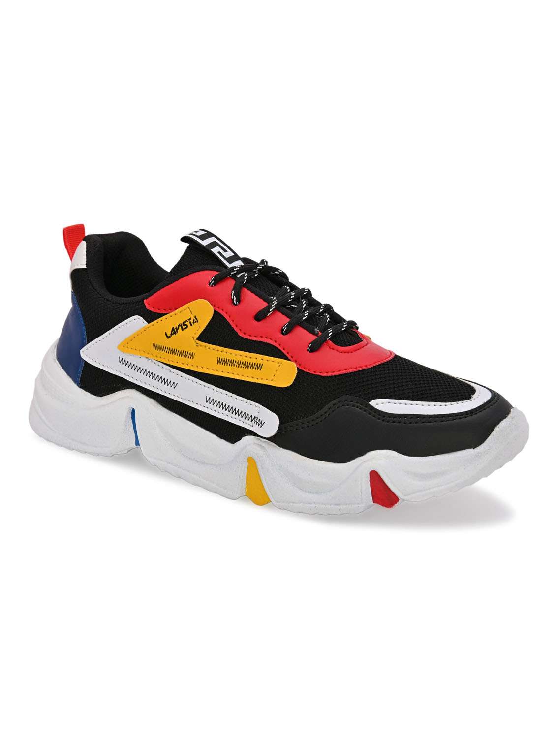 men multi lace up sport shoe