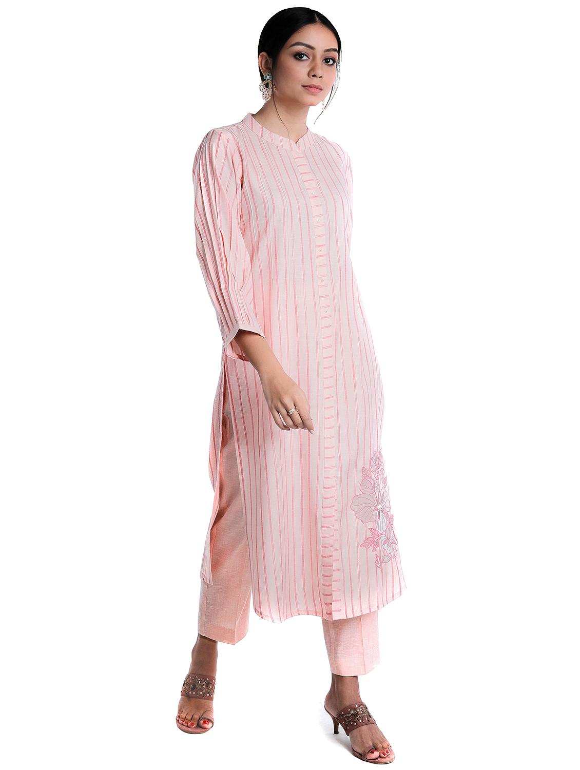 striped kurta pant set - 18447445 -  Standard Image - 1