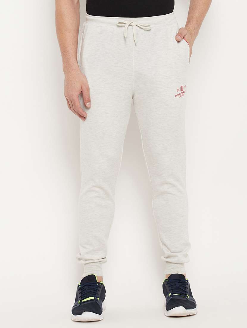 white solid joggers track pant
