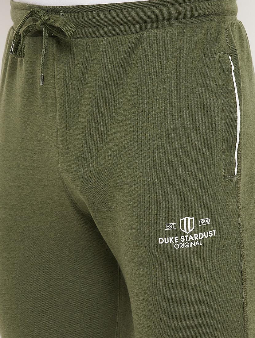 olive-green solid joggers track pant - 18447469 - Standard Image - 4