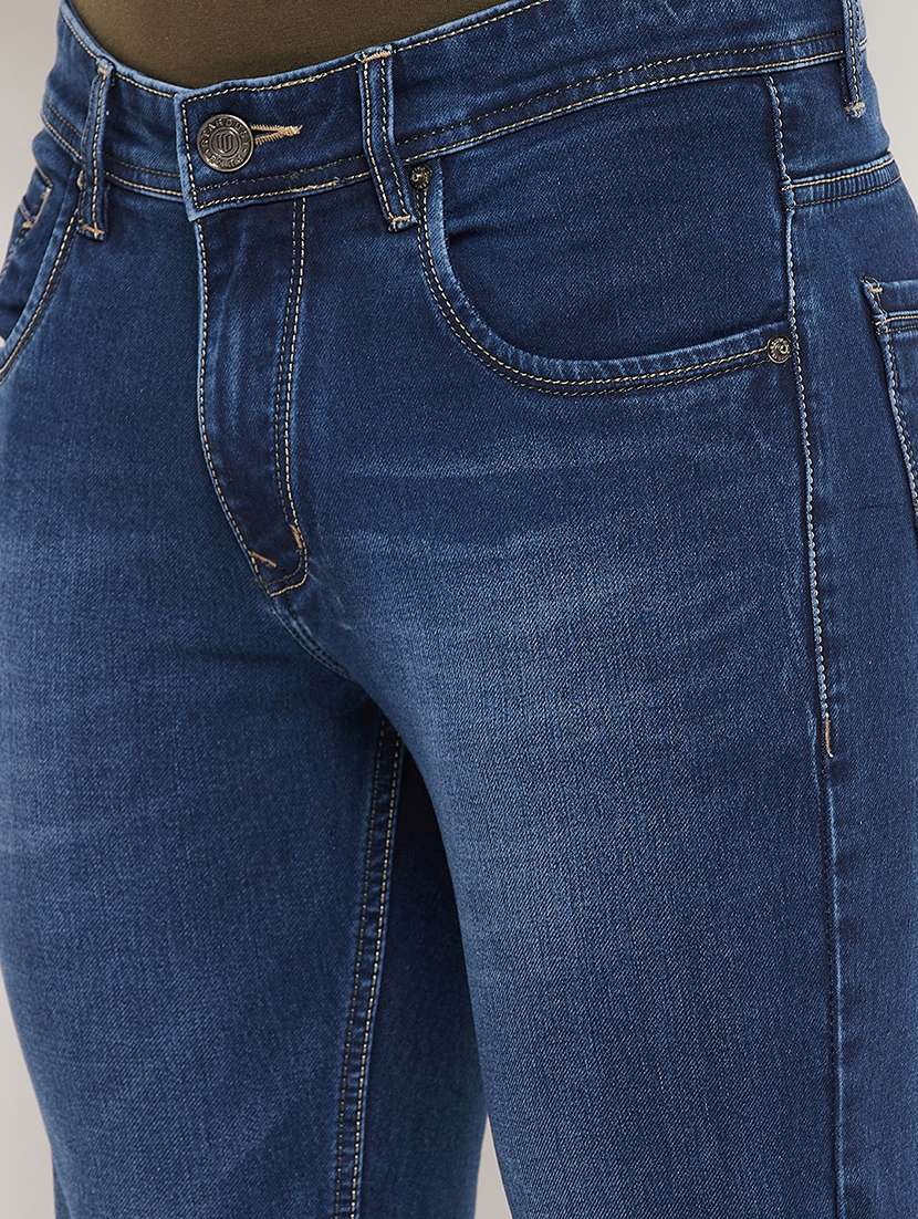 navy-blue light-washed denim jean - 18447476 -  Standard Image - 4