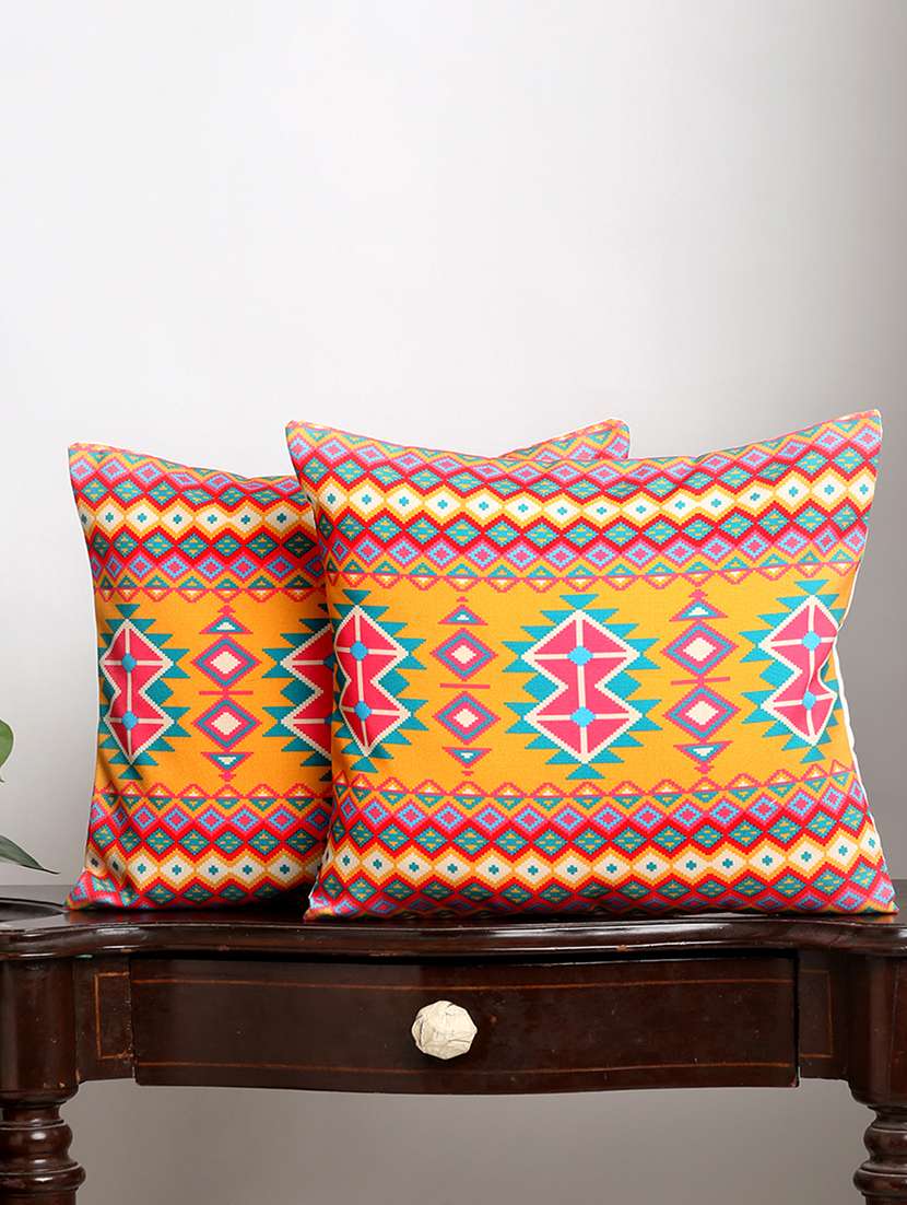 alina decor set of 2 digital printed cushion covers 16 x 16 inch