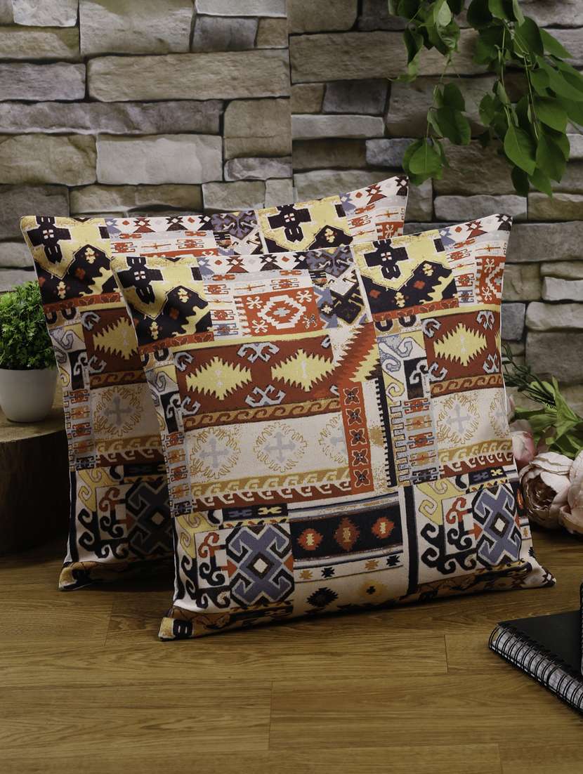 alina decor set of 2 embllished cushion covers 16 x 16 inch