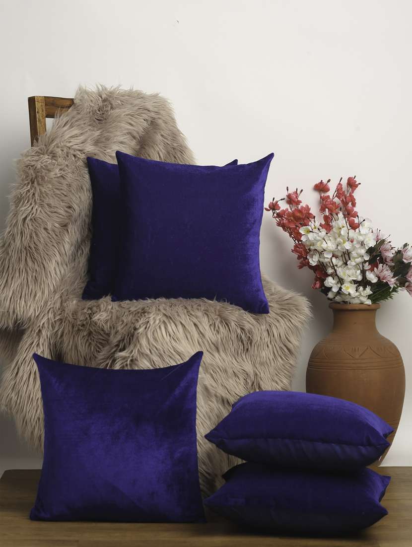 alina decor set of 5 velvet cushion covers 16 x 16 inch