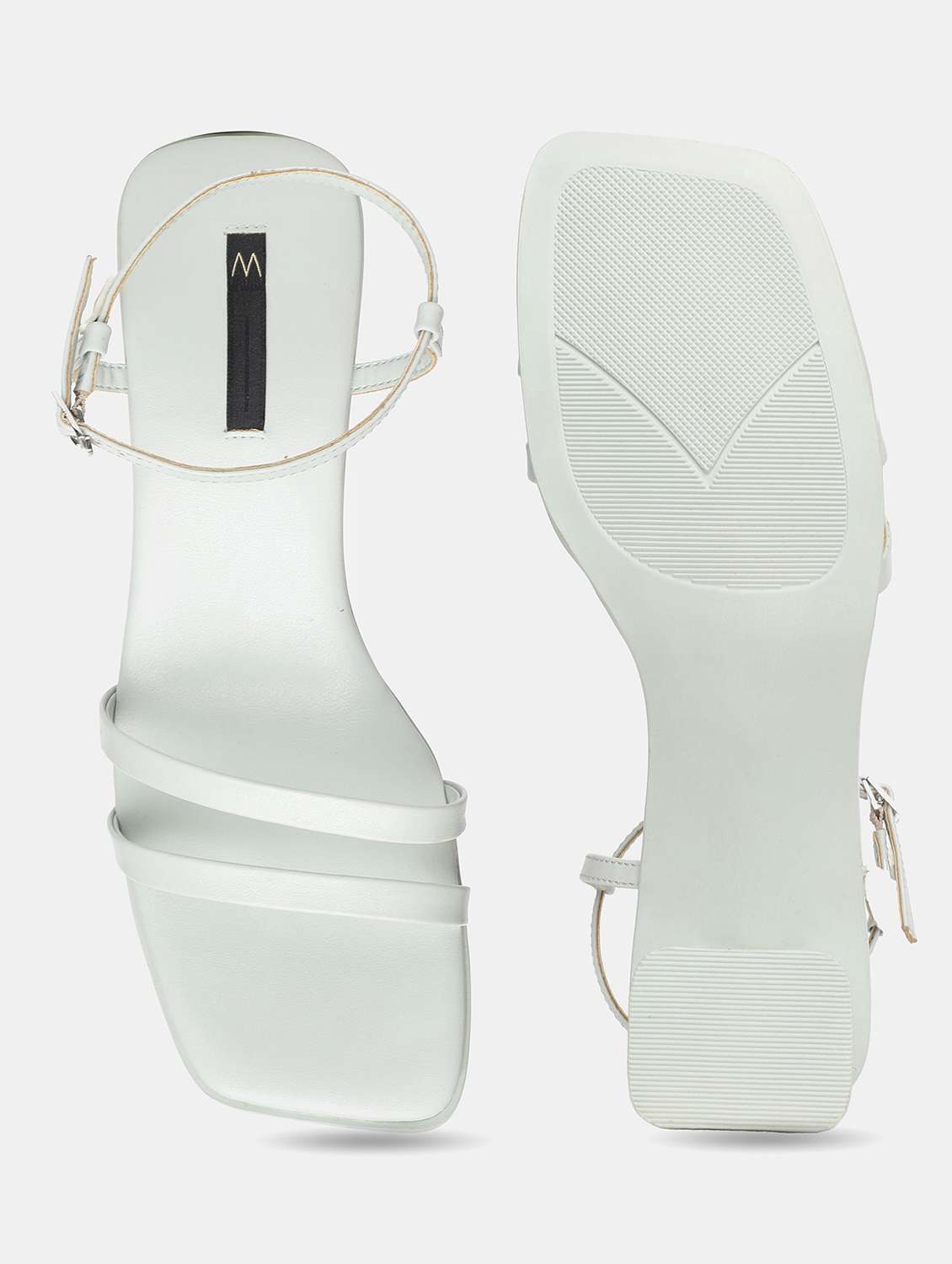 women off white ankle strap sandal - 18448687 -  Standard Image - 4