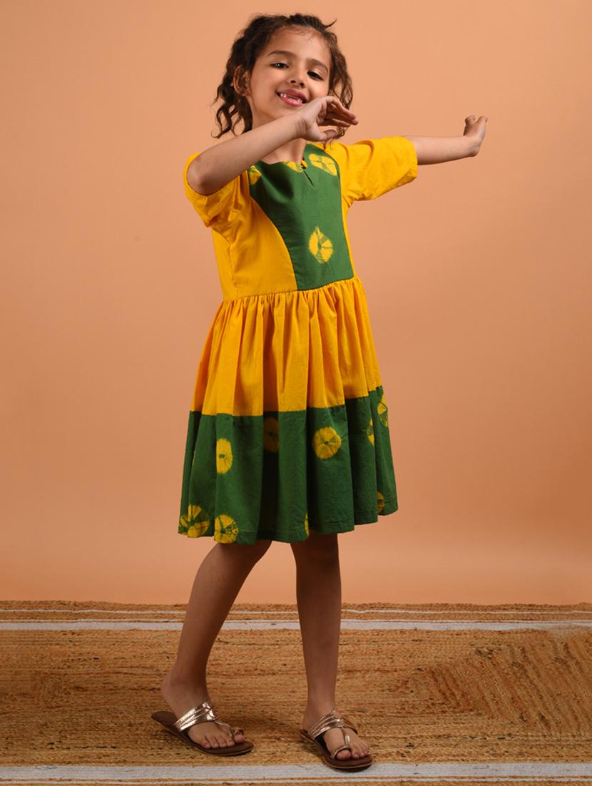 girls round neck short sleeves frock - 18448903 -  Standard Image - 1