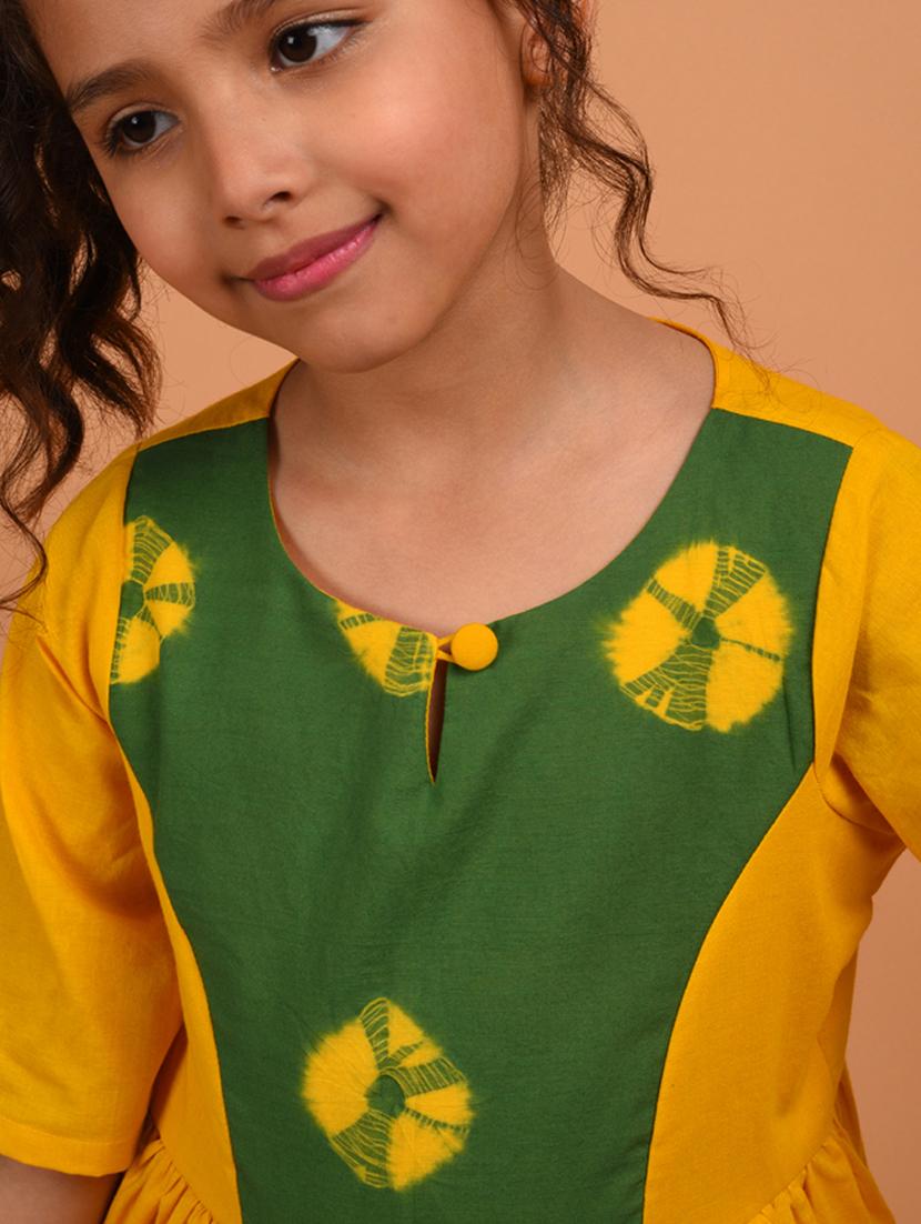 girls round neck short sleeves frock - 18448903 - Standard Image - 4