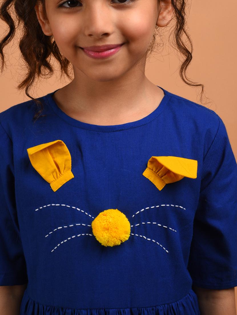 girls round neck short sleeves frock - 18448904 - Standard Image - 4