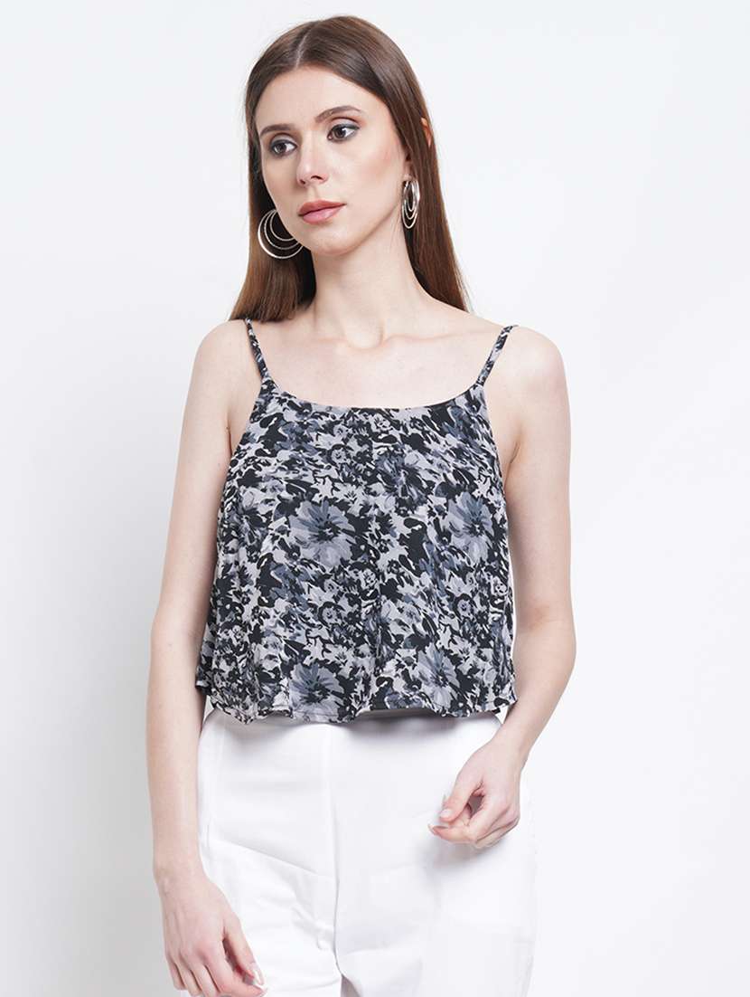 women's crop round neck top - 18448964 - Zoom Image - 0