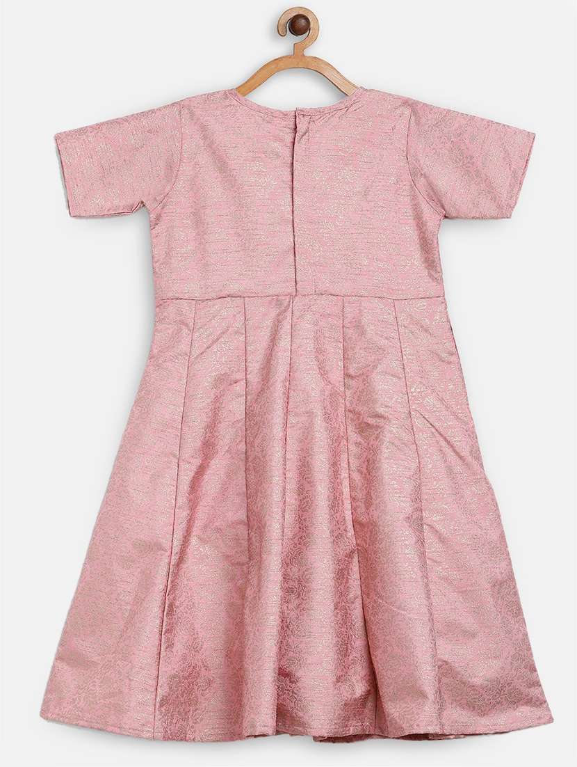 girls pink printed kalidar party gown - 18448978 -  Standard Image - 1